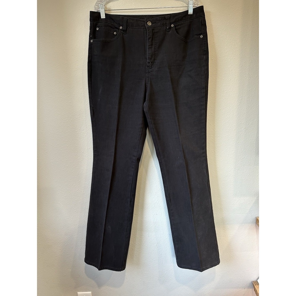 St. John's Bay‎ Womens Size 16W Pockets Bootcut Leg Black Denim Jeans